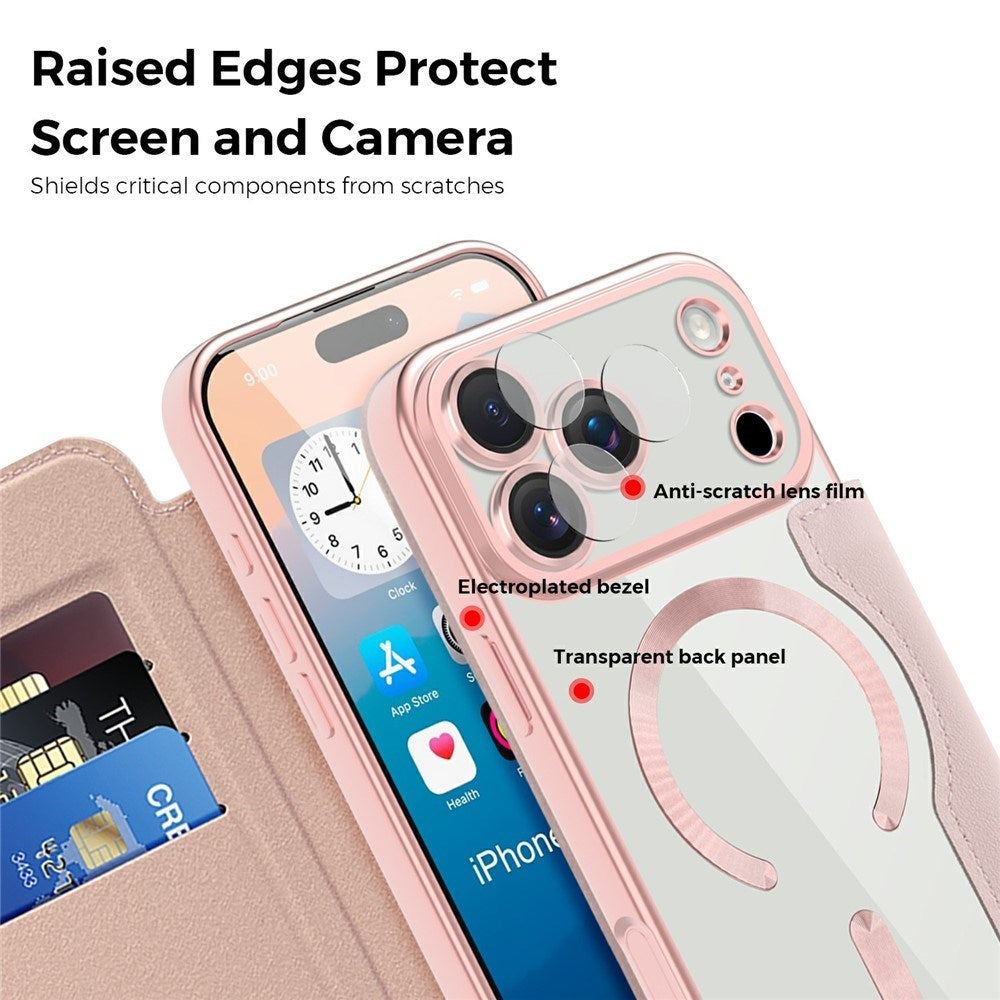 EIDERWOOD iPhone 17 Pro Fodral med Genomskinlig Baksida - MagSafe Kompatibel - Rosa