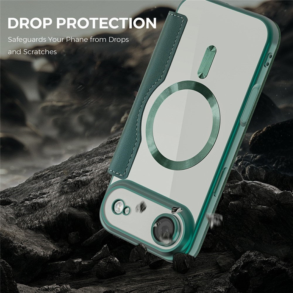 EIDERWOOD iPhone Air Fodral med Genomskinlig Baksida - MagSafe Kompatibel - Grön