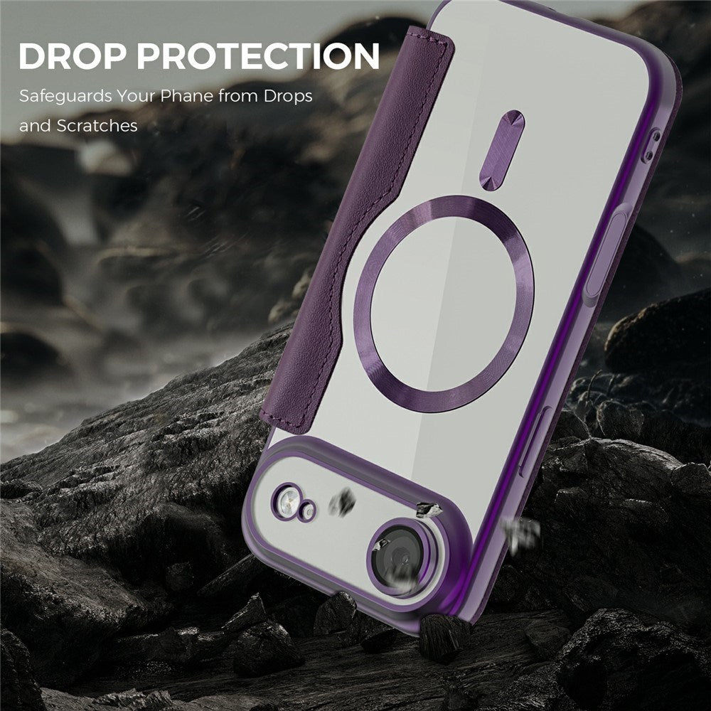 EIDERWOOD iPhone Air Fodral med Genomskinlig Baksida - MagSafe Kompatibel - Lila