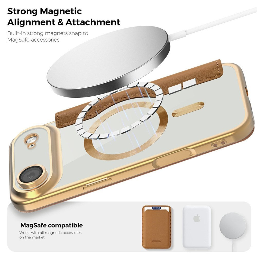 EIDERWOOD iPhone Air Fodral med Genomskinlig Baksida - MagSafe Kompatibel - Brun