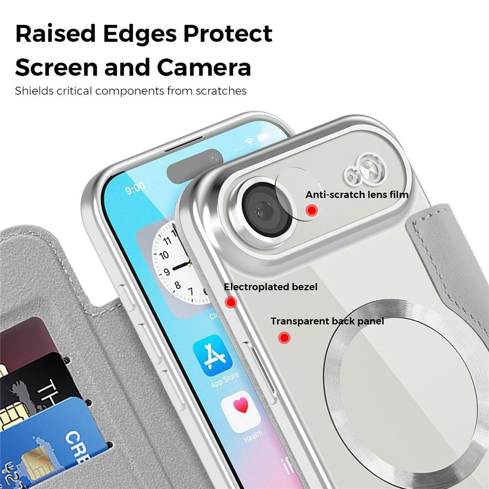 EIDERWOOD iPhone Air Fodral med Genomskinlig Baksida - MagSafe Kompatibel - Grå