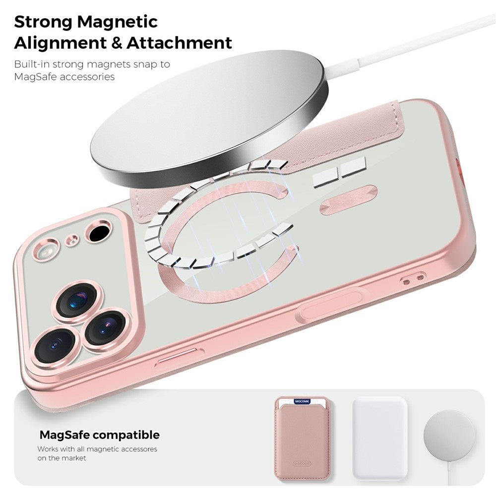 EIDERWOOD iPhone 17 Pro Max Fodral med Genomskinlig Baksida - MagSafe Kompatibel - Rosa
