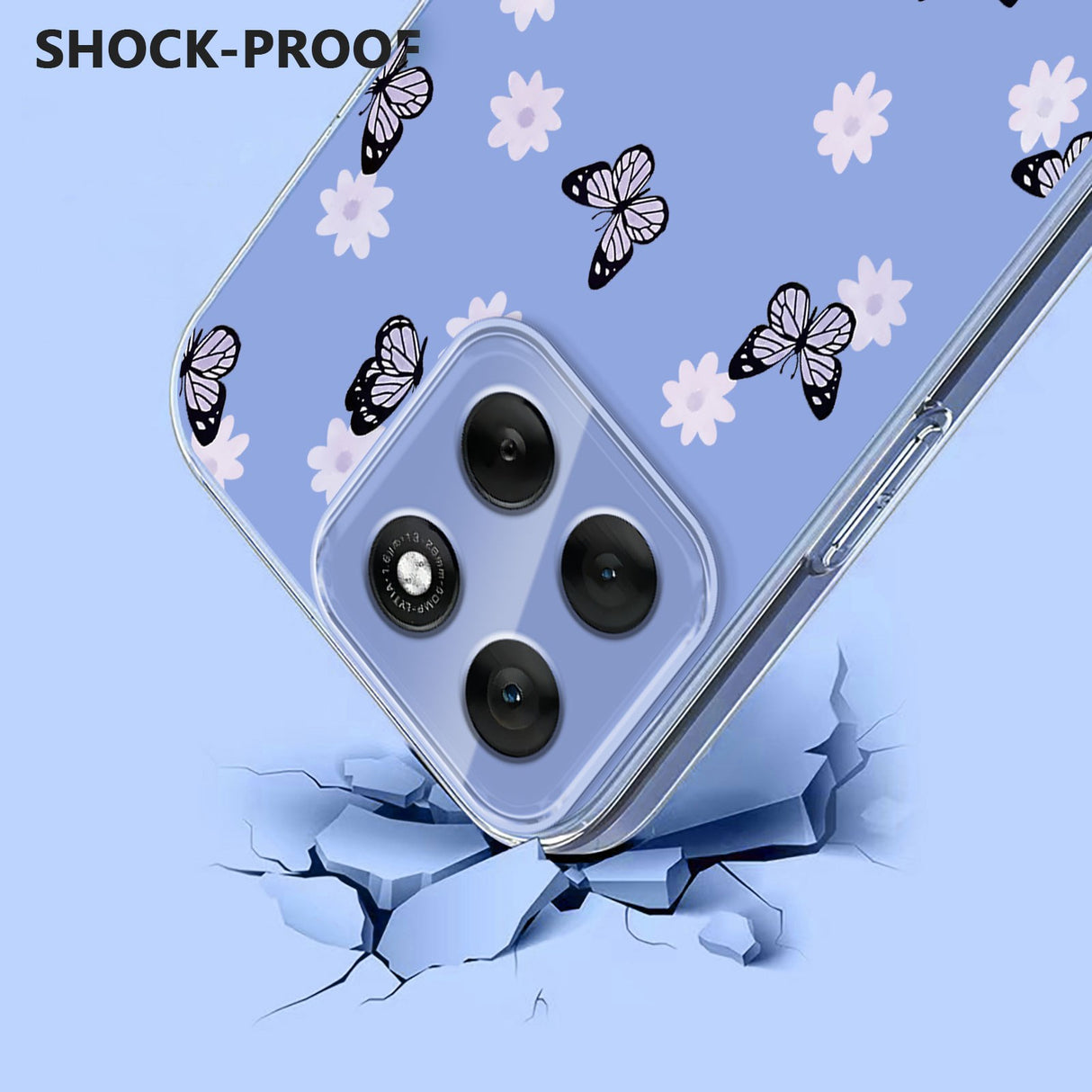 EIDERWOOD Motorola Moto G86 Flexibelt Plast Skal m. Print - Fjärilar