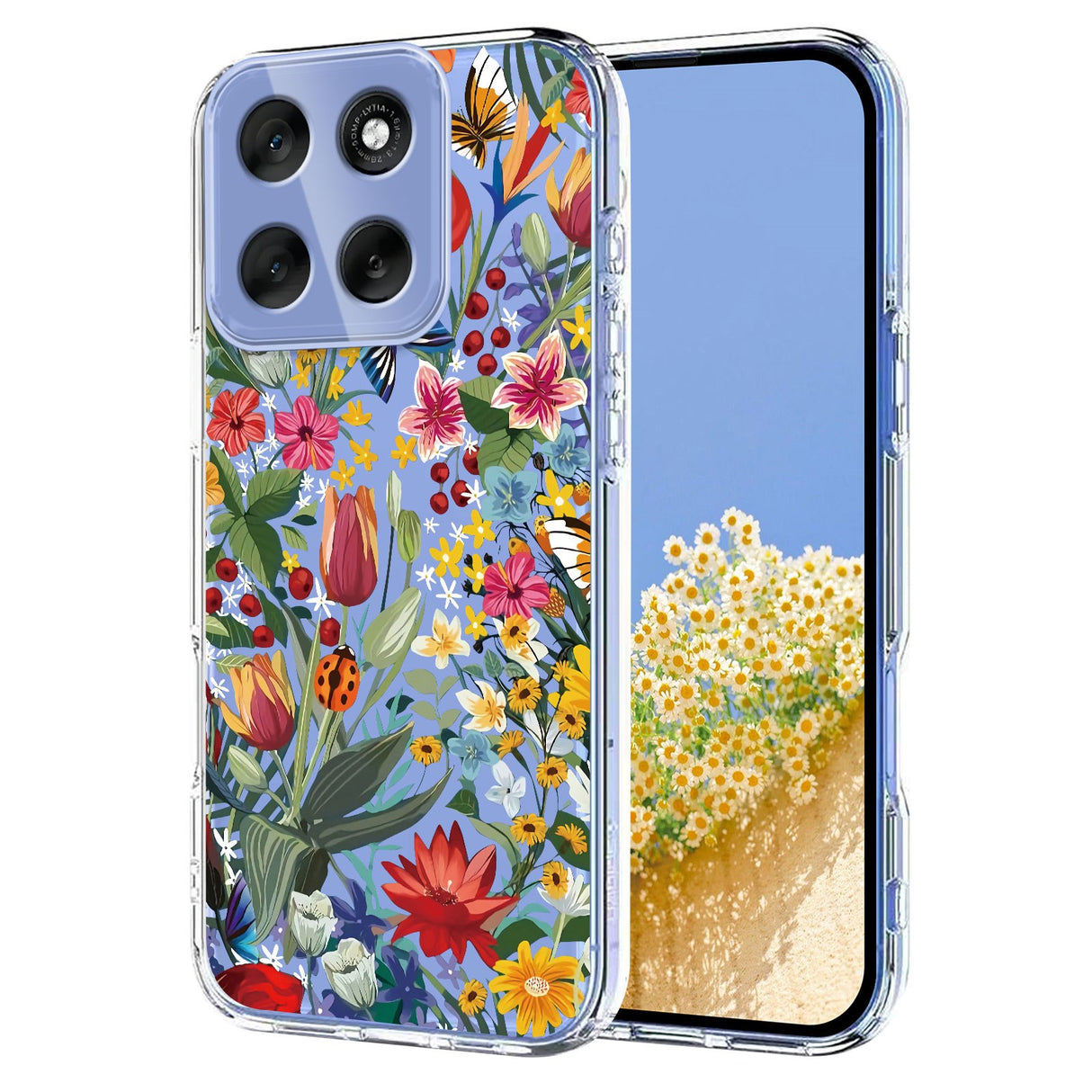 EIDERWOOD Motorola Moto G86 Flexibelt Plast Skal m. Print - Blommor