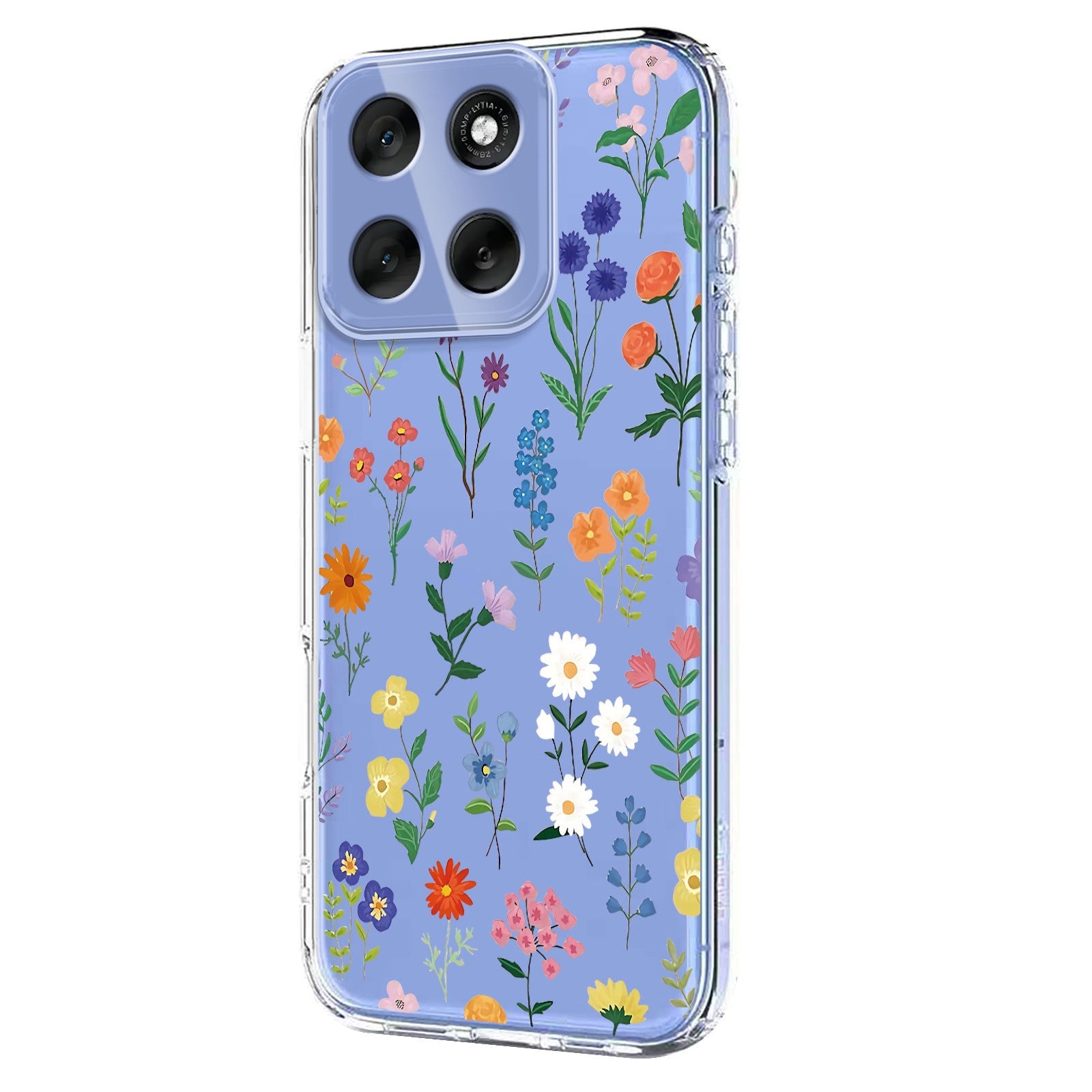 EIDERWOOD Motorola Moto G56 Flexibelt Plast Skal med Blommotiv - Genomskinlig / Olika Blommor