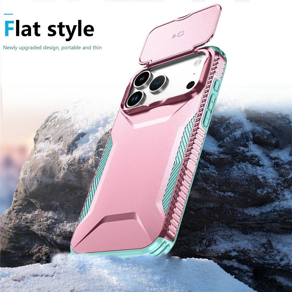 iPhone 18 Pro Max / 17 Pro Max EIDERWOOD Hybrid Plast Skal m. Cam Slider - Rosa / Turkos