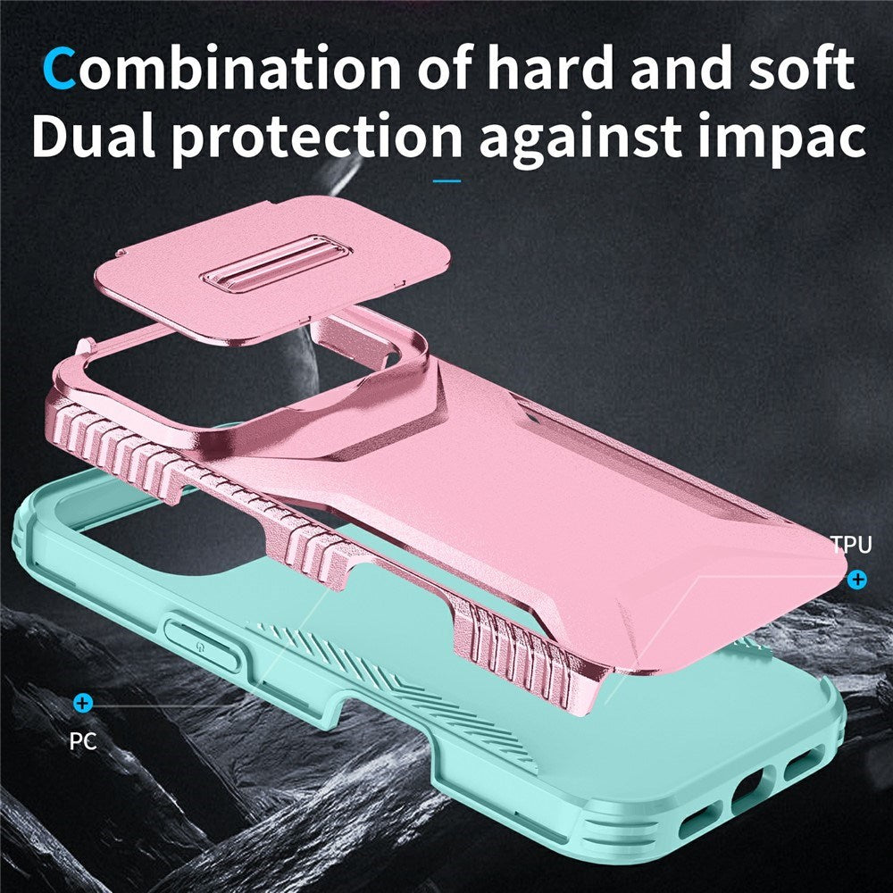 iPhone 18 Pro / 17 Pro EIDERWOOD Hybrid Plast Skal m. Cam Slider - Rosa / Turkos