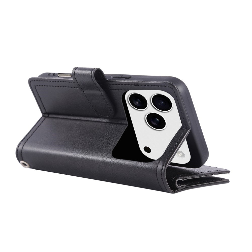 iPhone 18 Pro Max / 17 Pro Max EIDERWOOD Konstläder Fodral m. Plånbok - Svart
