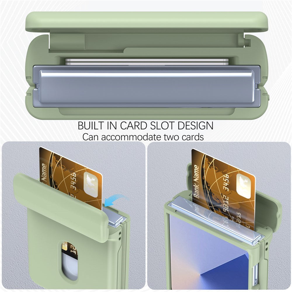 EIDERWOOD Samsung Galaxy Z Flip7 Hårt Plast Skal m. Korthållare - Grön