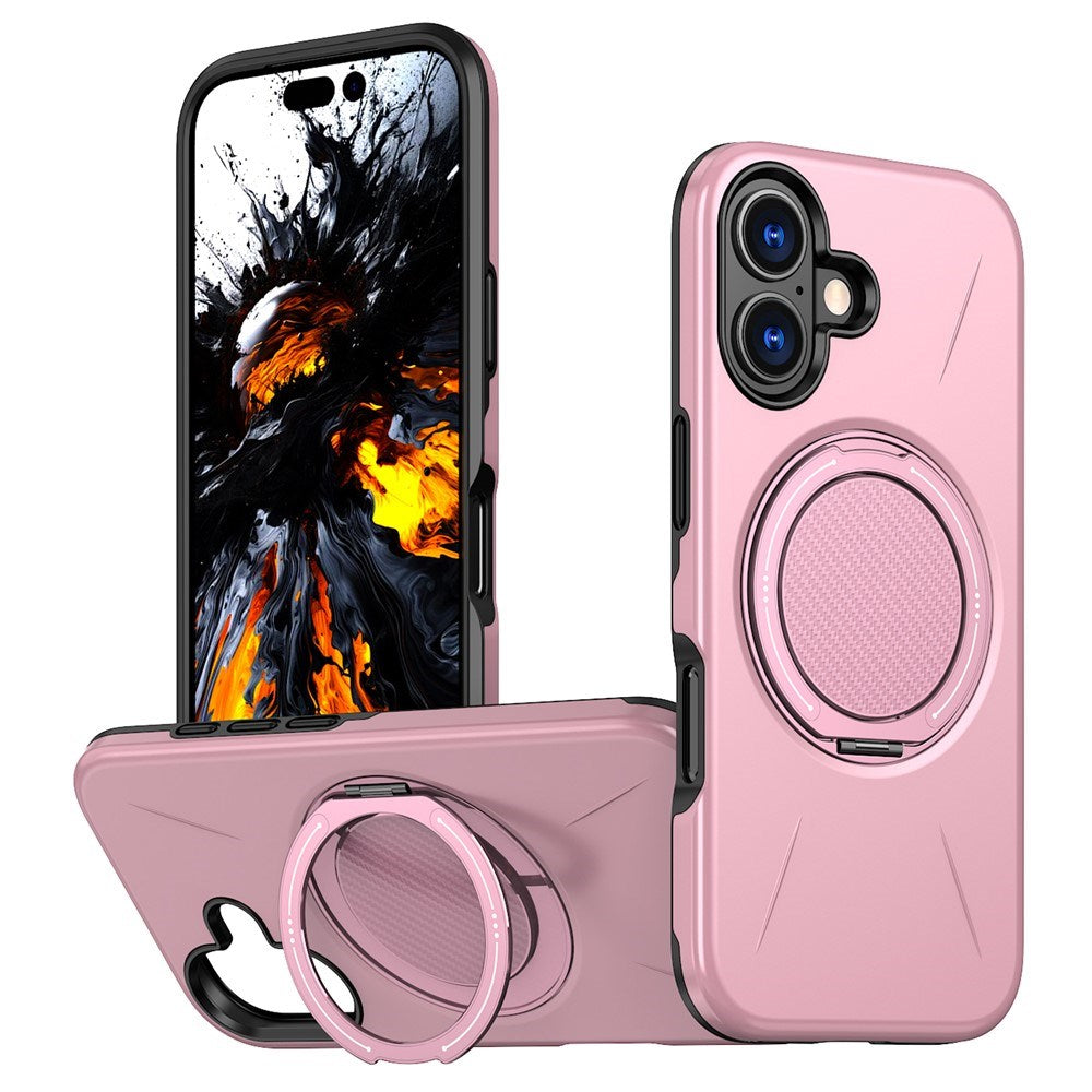 EIDERWOOD iPhone 17 Skal med Roterande Kickstand - MagSafe Kompatibel - Rosa
