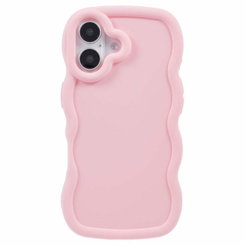 EIDERWOOD iPhone 17 Flexibelt Plast Wavy Skal - Rosa