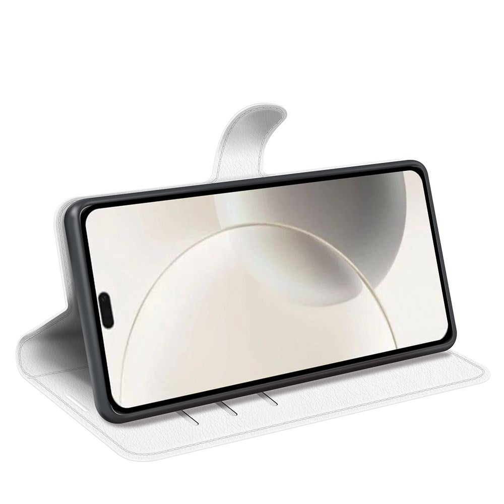 EIDERWOOD Honor 400 Smart Konstläder Flip Fodral m. Korthållare & Ställfunktion - Vit