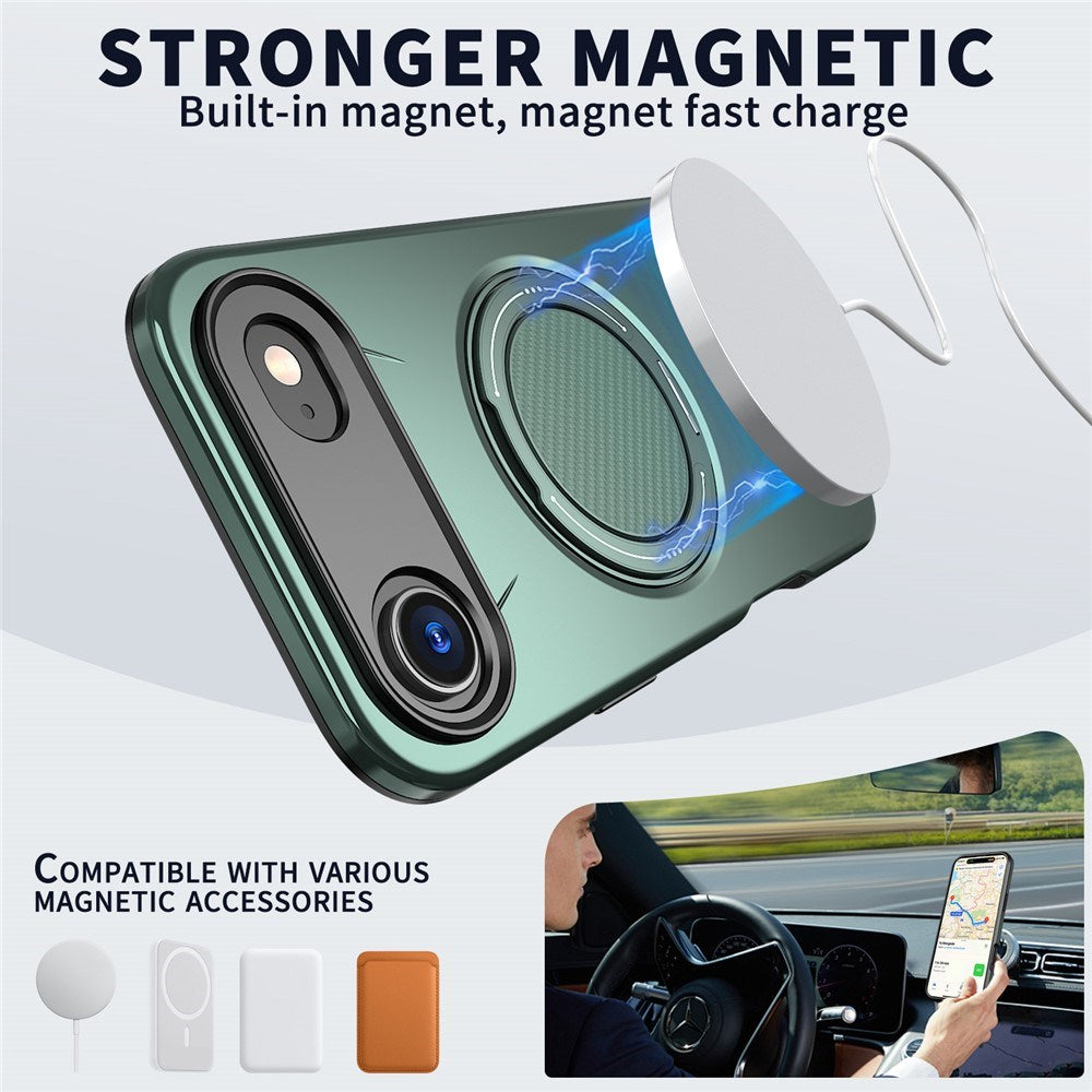 EIDERWOOD iPhone Air Skal med Roterande Kickstand - MagSafe Kompatibel - Grön