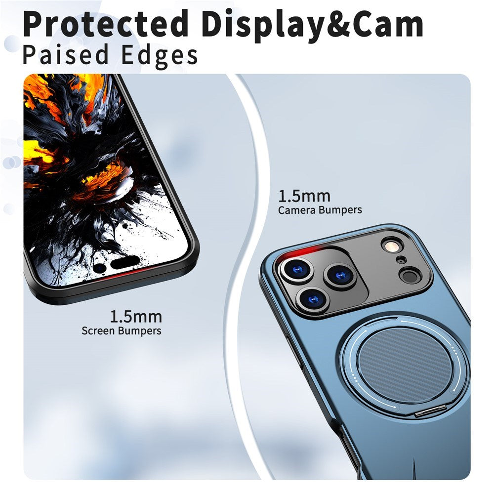 EIDERWOOD iPhone 17 Pro Skal med Roterande Kickstand - MagSafe Kompatibel - Blå