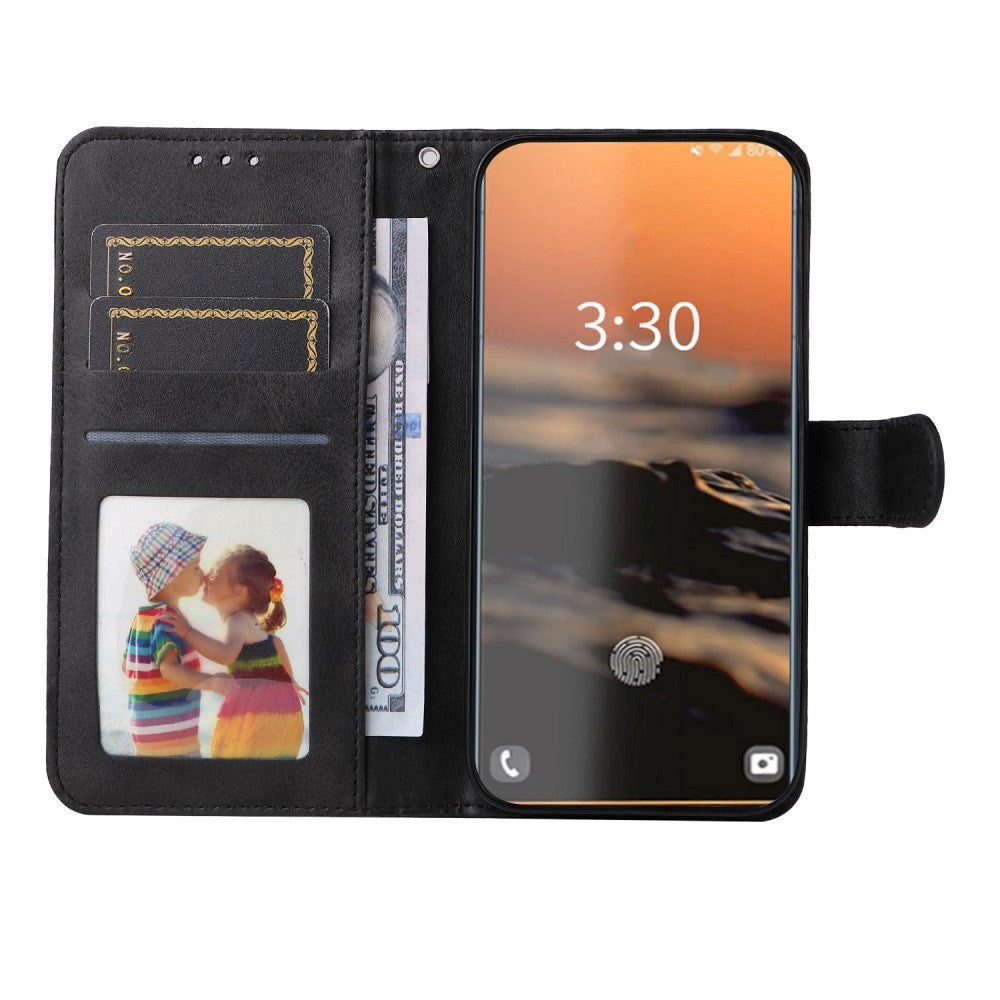 Samsung Galaxy S23 Ultra Plånboksfodral - Imitationsläder - Svart