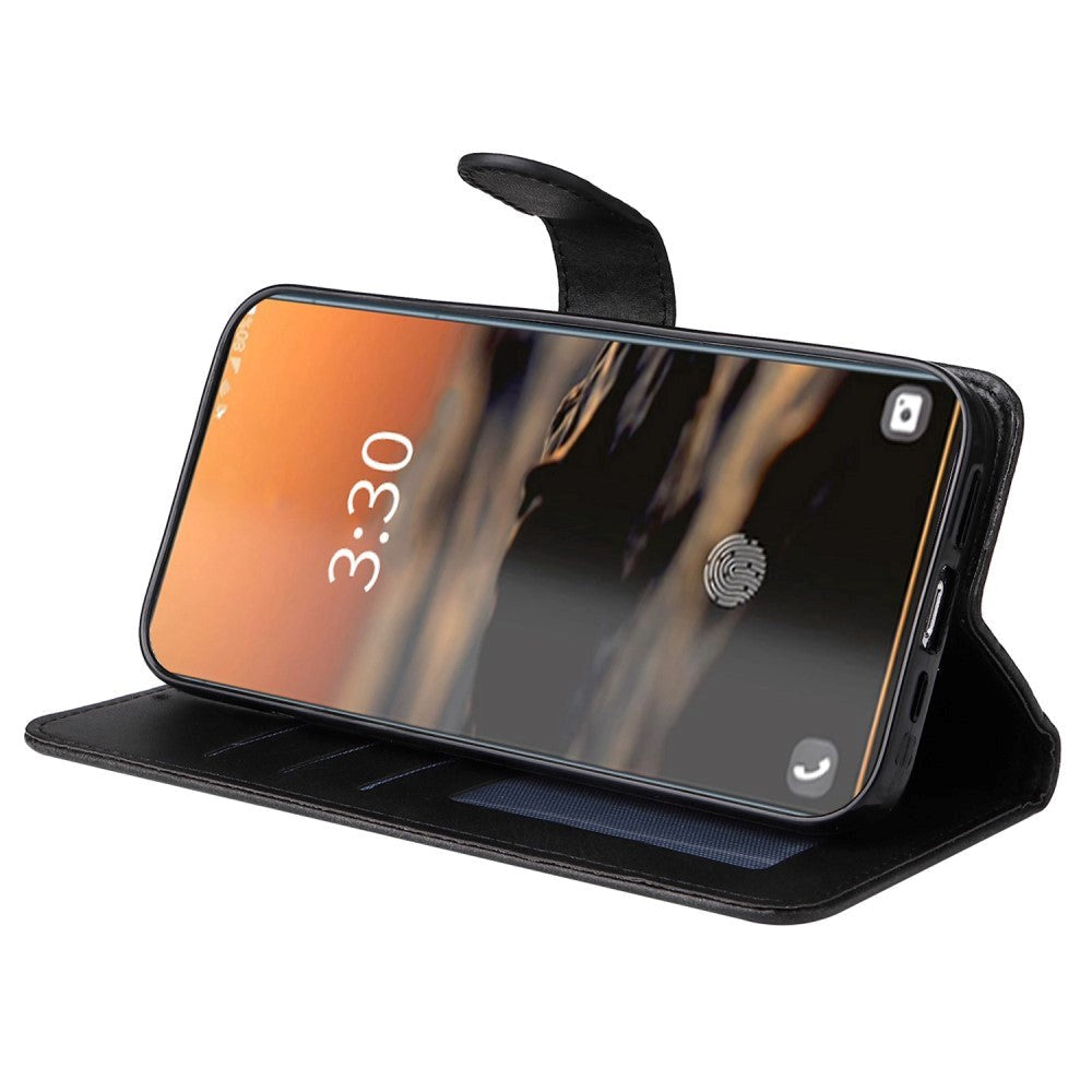 Samsung Galaxy S23 Ultra Plånboksfodral - Imitationsläder - Svart