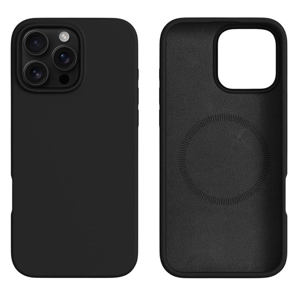 iPhone 16 Pro Max 2-i-1 Silikon & Hård Plast Skal - MagSafe Kompatibel - Svart