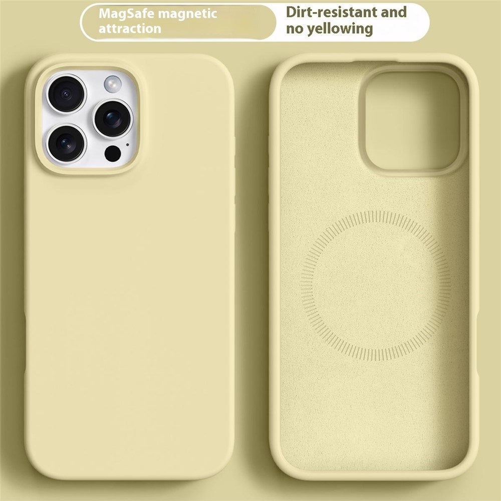 iPhone 16 Pro Max 2-i-1 Silikon & Hård Plast Skal - MagSafe Kompatibel - Gul