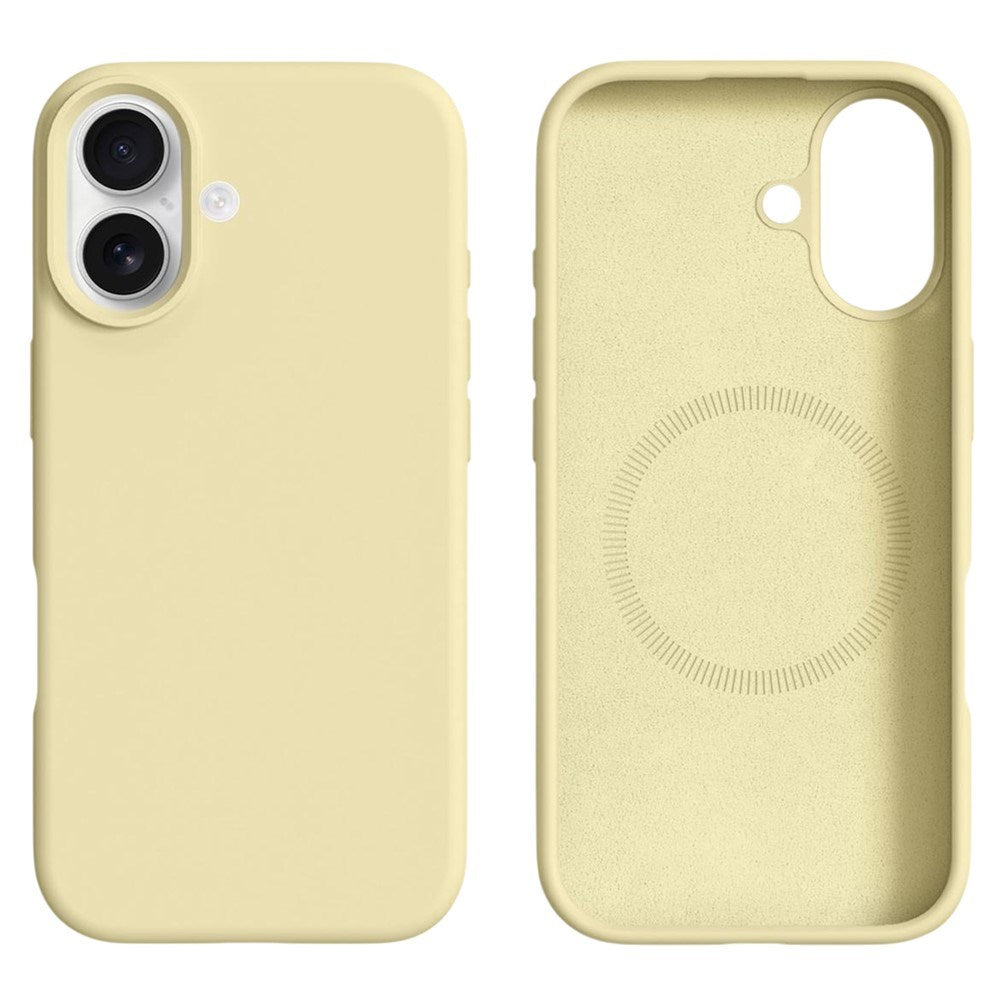 iPhone 16 2-i-1 Silikon & Hård Plast Skal - MagSafe Kompatibel - Gul