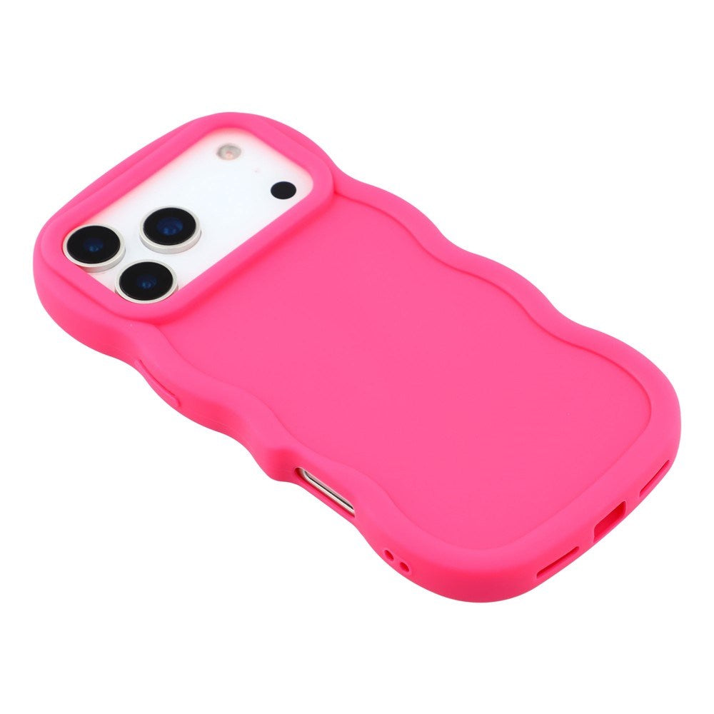 EIDERWOOD iPhone 17 Pro Max Flexibelt Plast Wavy Skal - Pink