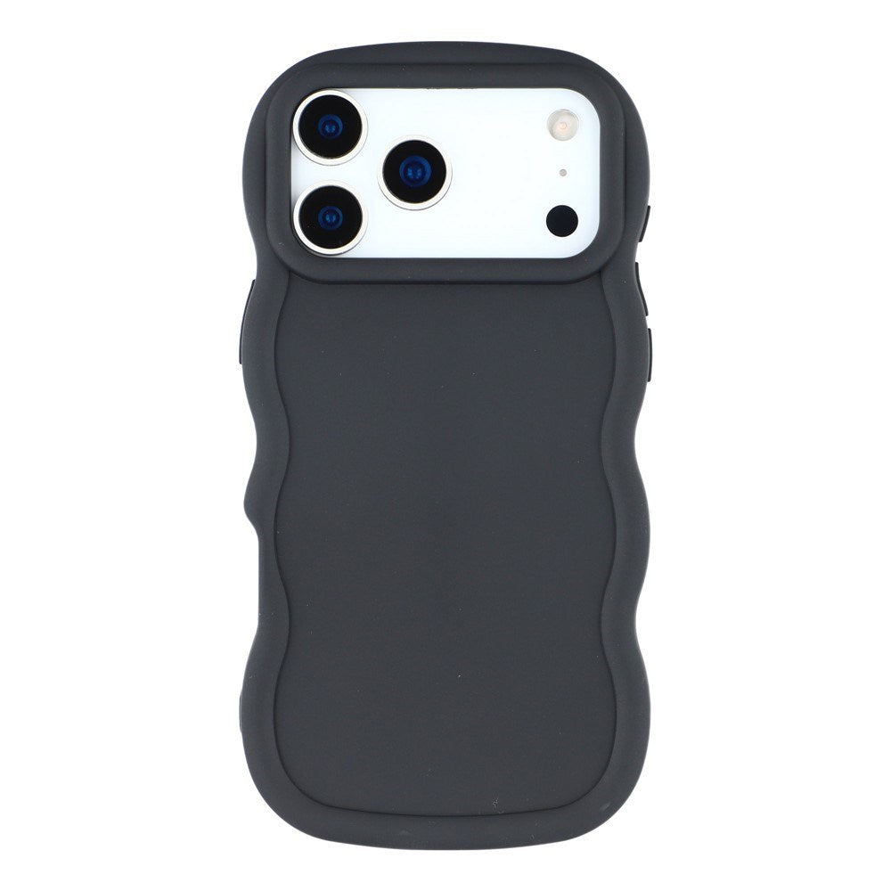 EIDERWOOD iPhone 17 Pro Flexibelt Plast Wavy Skal - Svart