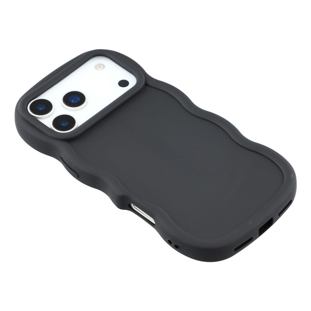 EIDERWOOD iPhone 17 Pro Flexibelt Plast Wavy Skal - Svart