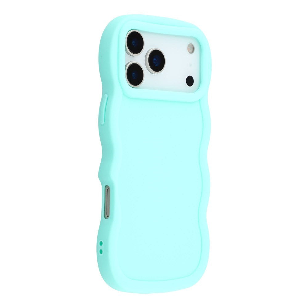 EIDERWOOD iPhone 17 Pro Flexibelt Plast Wavy Skal - Blå