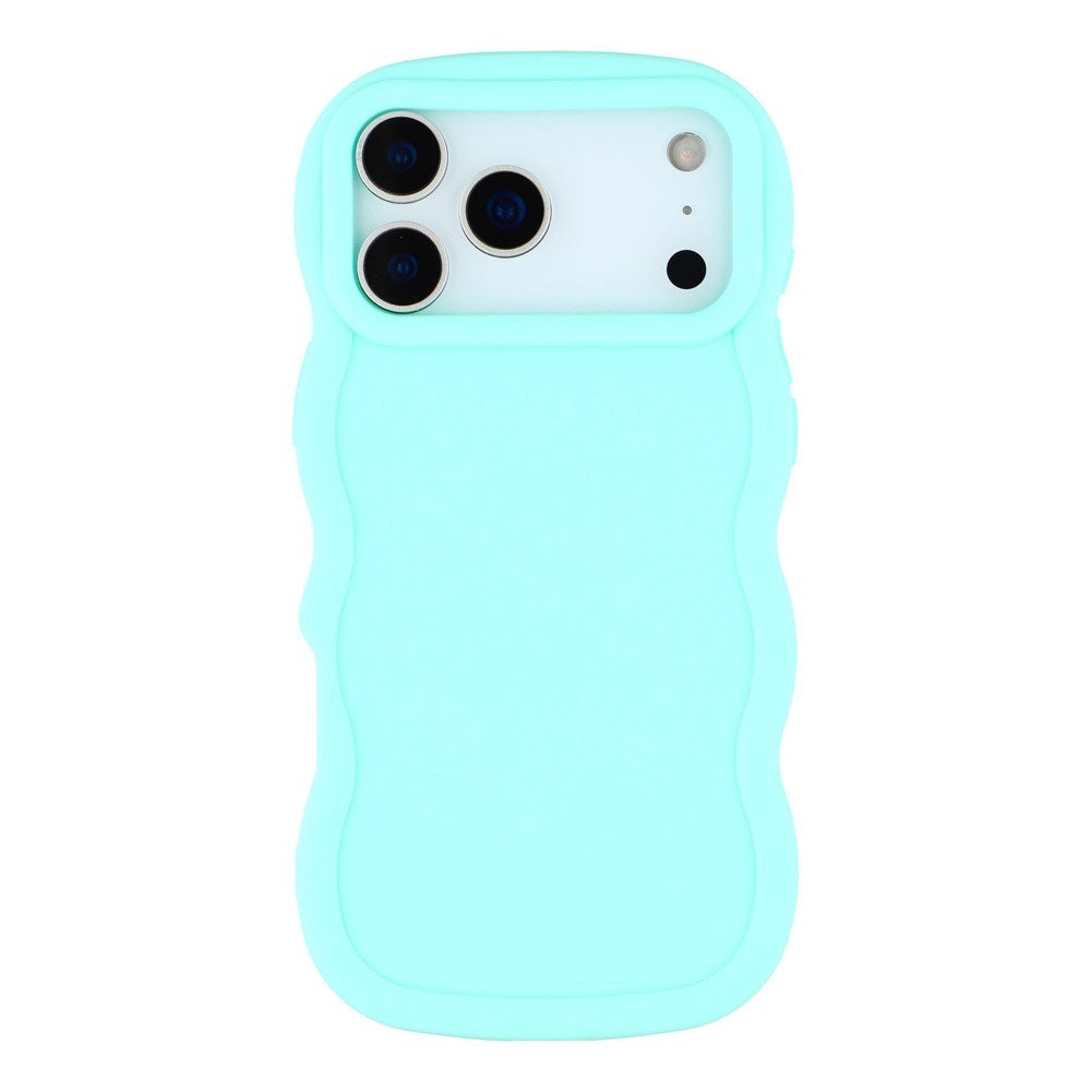 EIDERWOOD iPhone 17 Pro Flexibelt Plast Wavy Skal - Blå