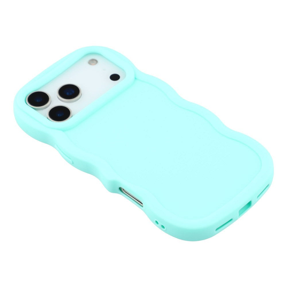 EIDERWOOD iPhone 17 Pro Flexibelt Plast Wavy Skal - Blå