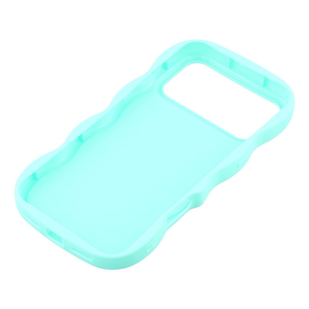 EIDERWOOD iPhone 17 Pro Flexibelt Plast Wavy Skal - Blå