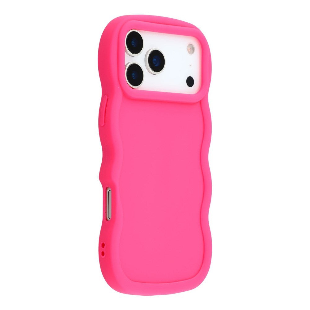 EIDERWOOD iPhone 17 Pro Flexibelt Plast Wavy Skal - Pink