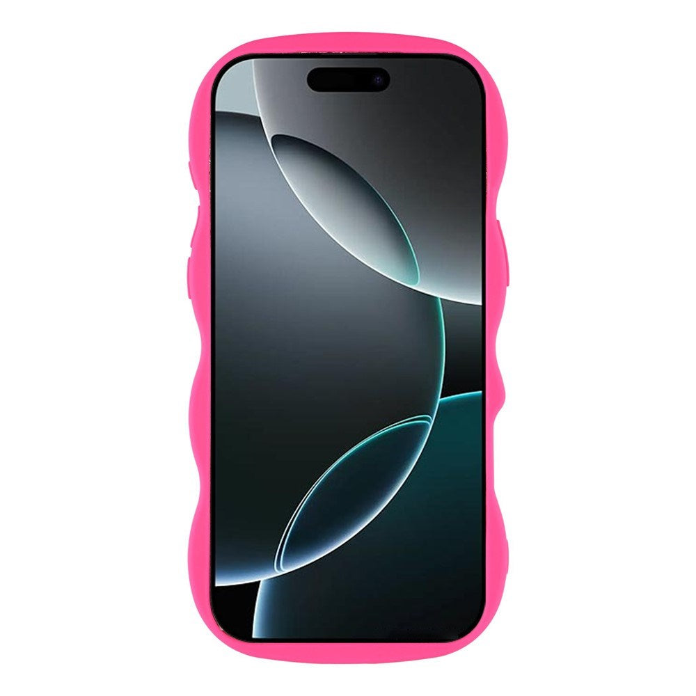 EIDERWOOD iPhone 17 Pro Flexibelt Plast Wavy Skal - Pink