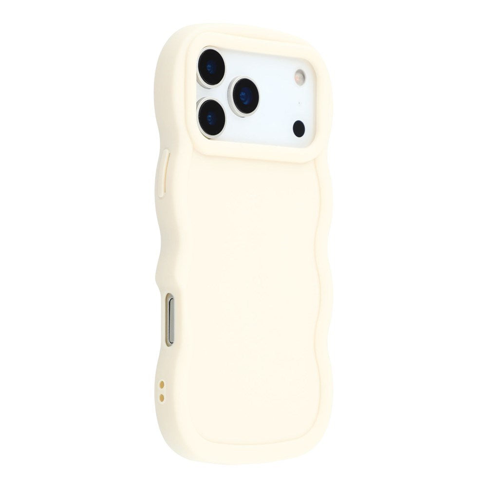 EIDERWOOD iPhone 17 Pro Flexibelt Plast Wavy Skal - Vit