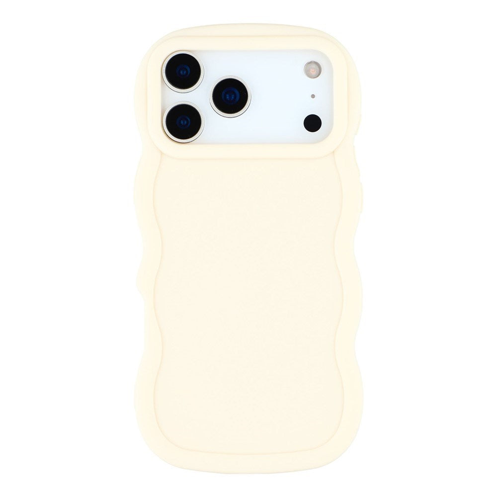 EIDERWOOD iPhone 17 Pro Flexibelt Plast Wavy Skal - Vit