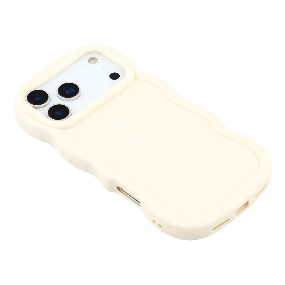 EIDERWOOD iPhone 17 Pro Flexibelt Plast Wavy Skal - Vit