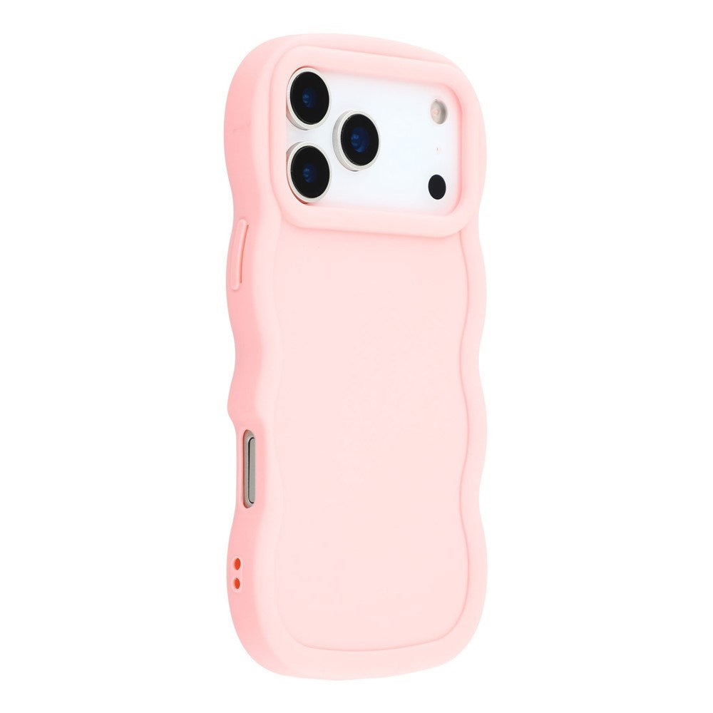 EIDERWOOD iPhone 17 Pro Flexibelt Plast Wavy Skal - Rosa