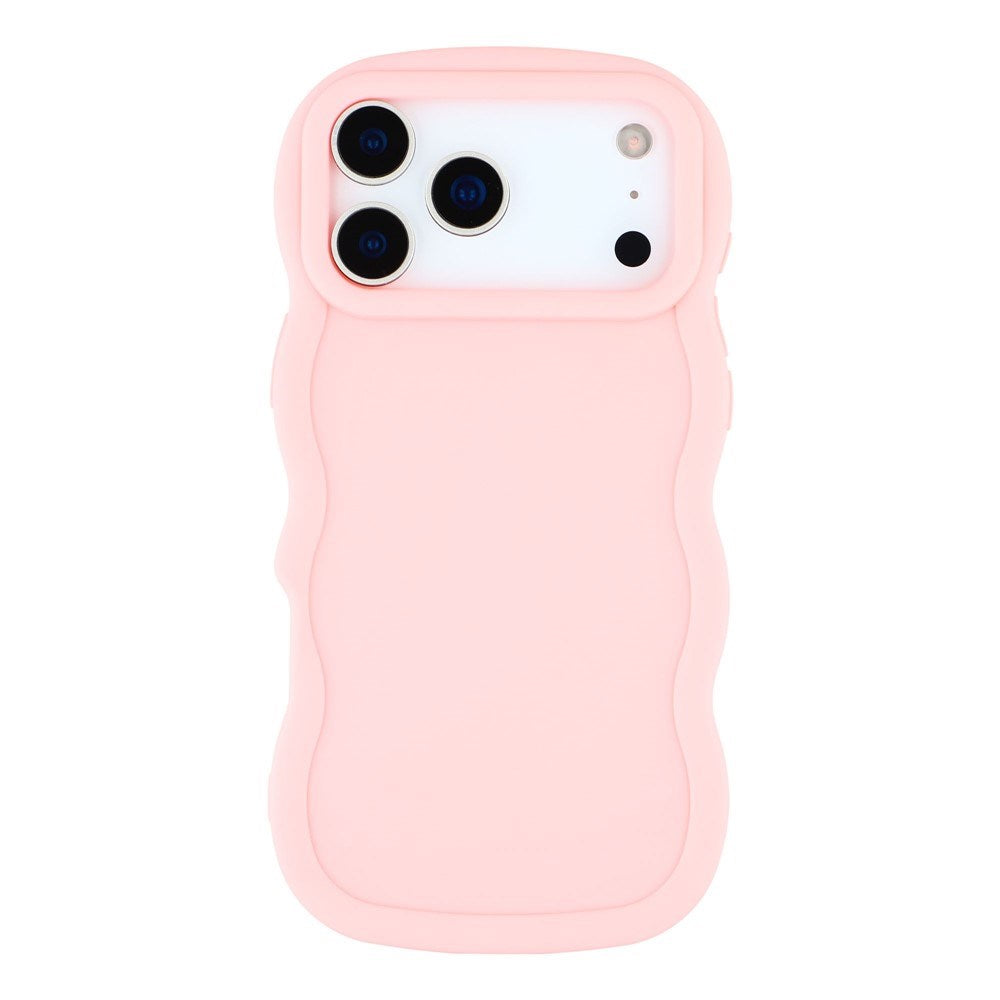EIDERWOOD iPhone 17 Pro Flexibelt Plast Wavy Skal - Rosa