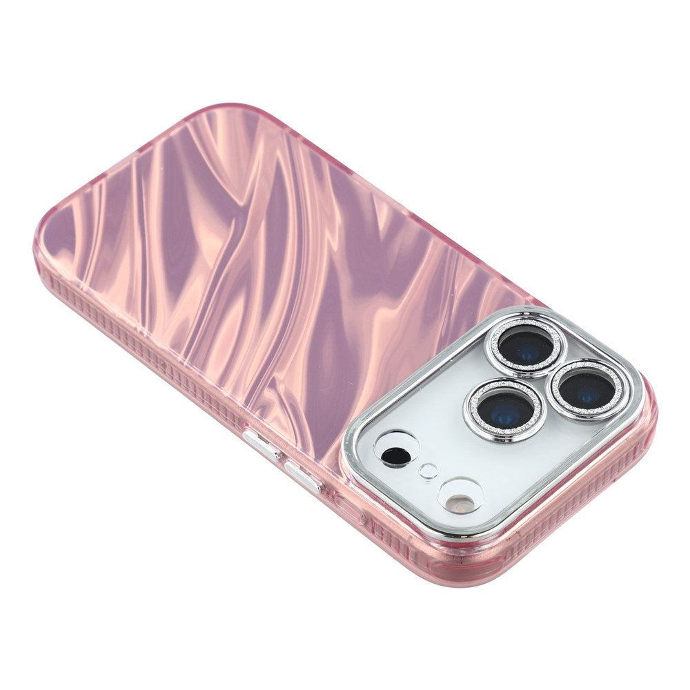 EIDERWOOD iPhone 17 Pro Max Hybrid Plast Skal m. Inbyggt Kameralinsskydd - Vågigt Mönster / Rosa