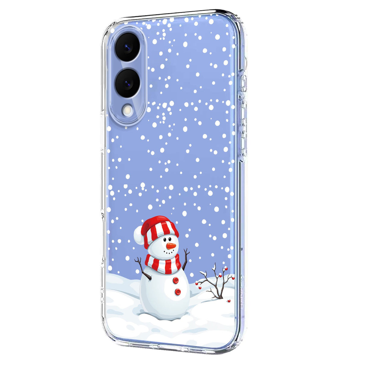 EIDERWOOD Samsung Galaxy S25 Edge Flexibelt Plast Julskal med Motiv - Genomskinlig / Snögubbe