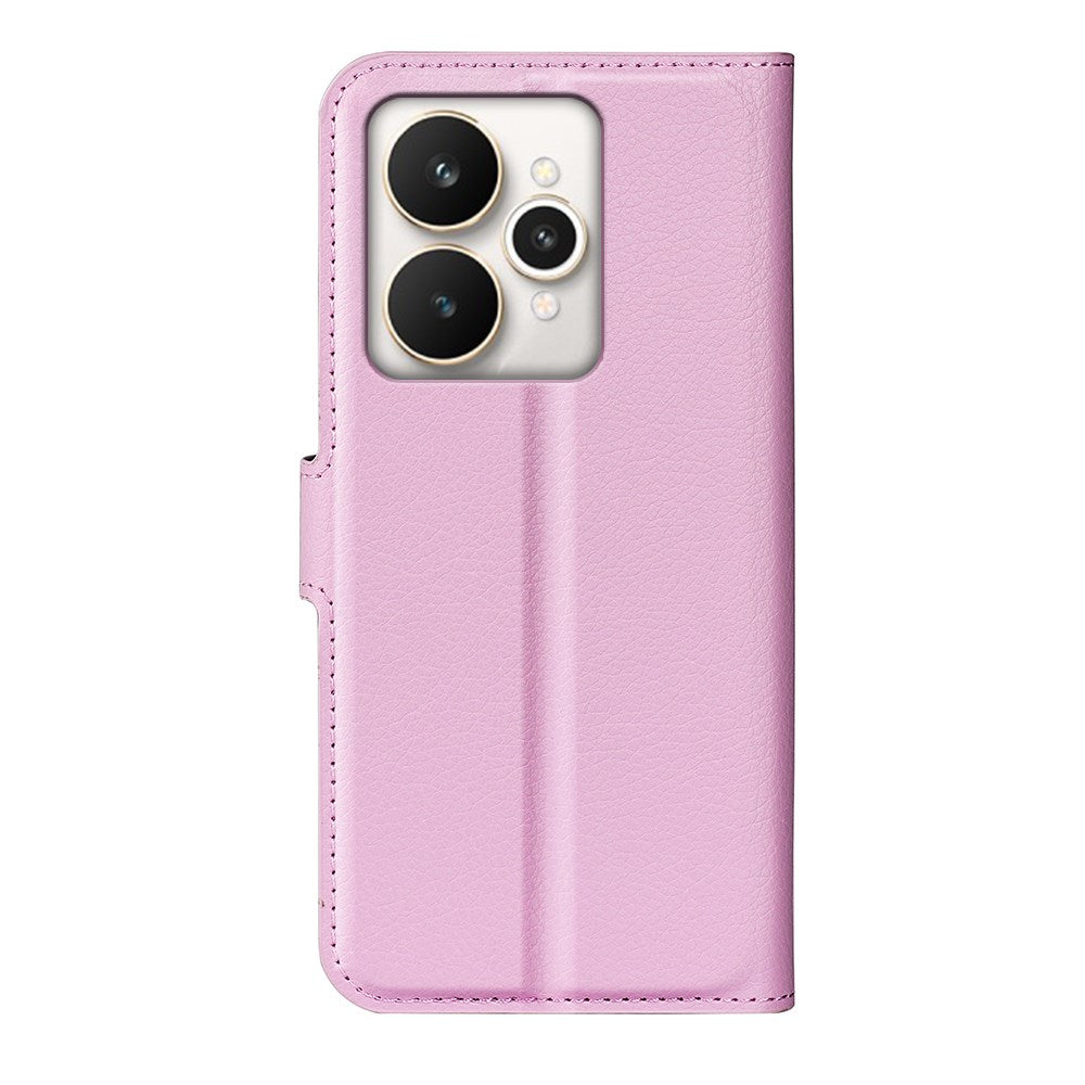 Realme 15 EIDERWOOD Konstläder Fodral med Korthållare & Ställfunktion - Rosa
