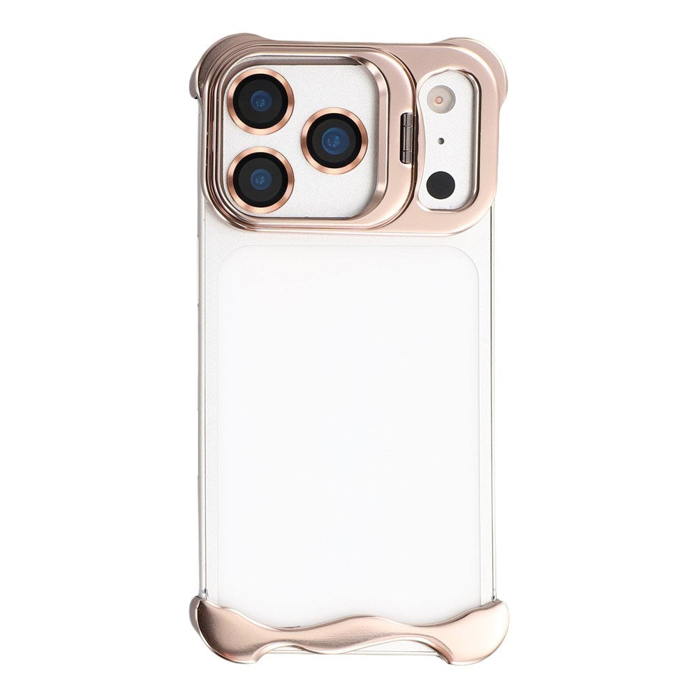 iPhone 17 Pro Tvådelat Metall Bumper Skal m. Stödfunktion & Linsskydd - Guld