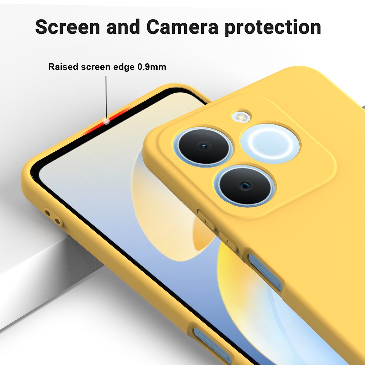 Realme Note 70T EIDERWOOD Fodrat Silikon Skal m. Rem - Gul