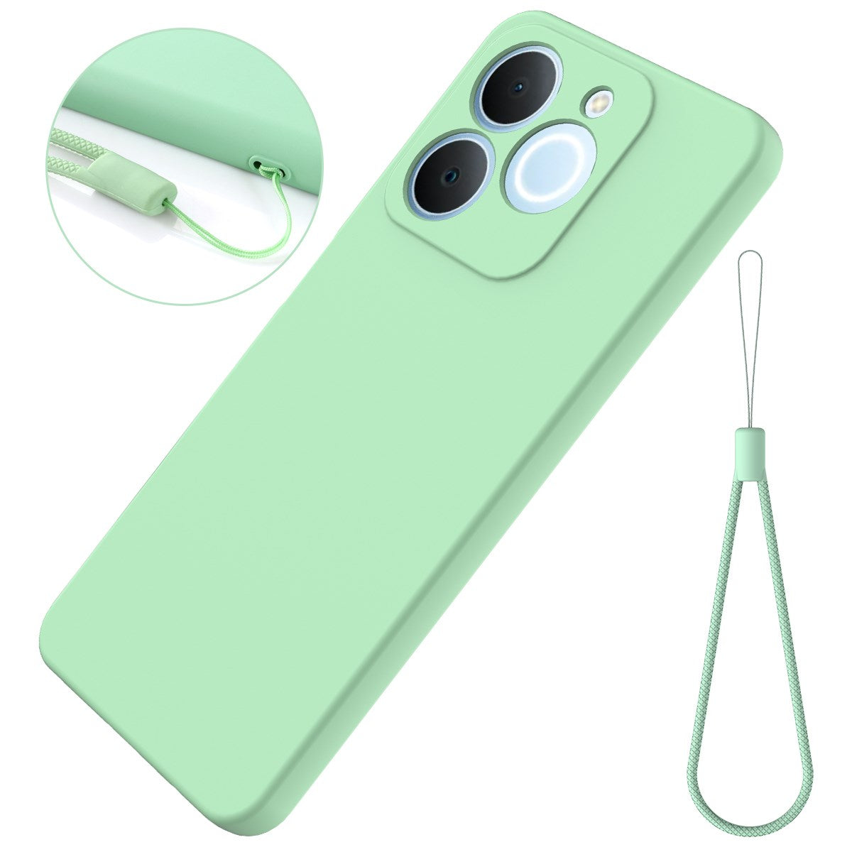 Realme Note 70T EIDERWOOD Fodrat Silikon Skal m. Rem - Grön