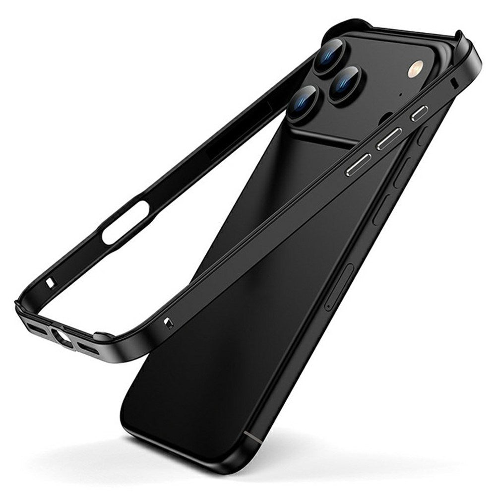iPhone 17 Pro Max EIDERWOOD Metal Bumper Skal m. Förstärkta Silikon Hörn - Svart