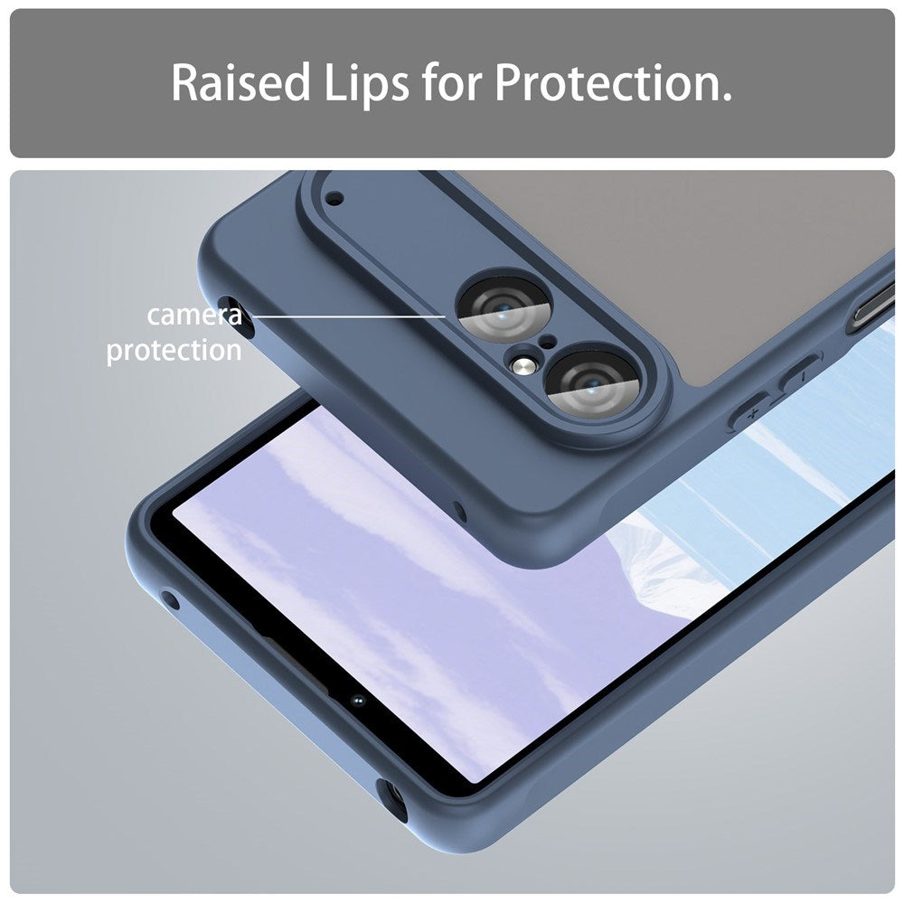 EIDERWOOD Sony Xperia 10 VII Matt Hybrid Skal - Genomskinlig / Mörkblå