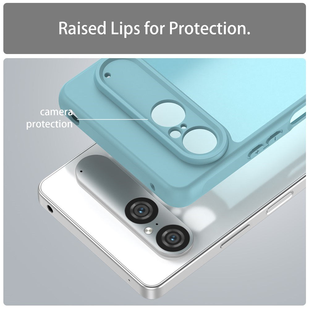 EIDERWOOD Sony Xperia 10 VII Matt Hybrid Skal - Genomskinlig / Ljusblå