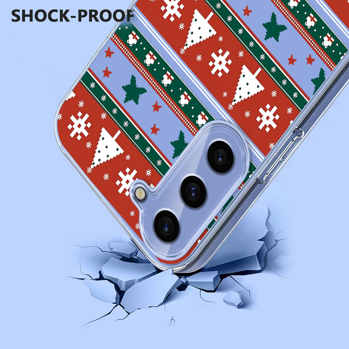 EIDERWOOD Samsung Galaxy S25+ (Plus) / S24+ (Plus) Flexibelt Plast Julskal med Motiv - Genomskinlig / Mönster