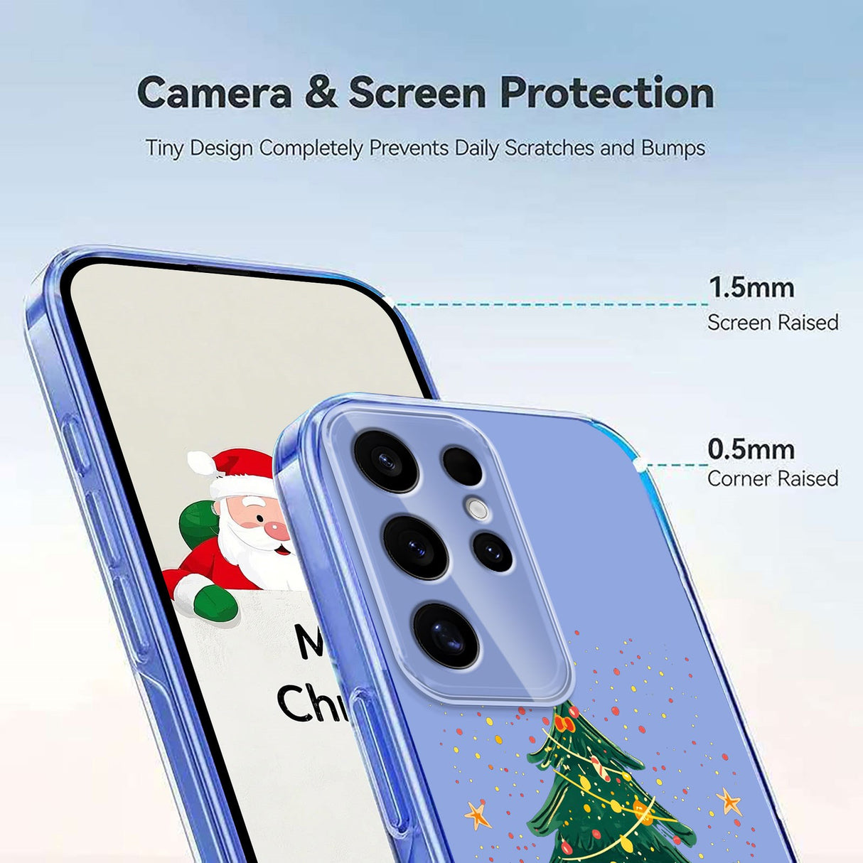 EIDERWOOD Samsung Galaxy S24 Ultra Flexibelt Plast Julskal med Motiv - Genomskinlig / Julgran