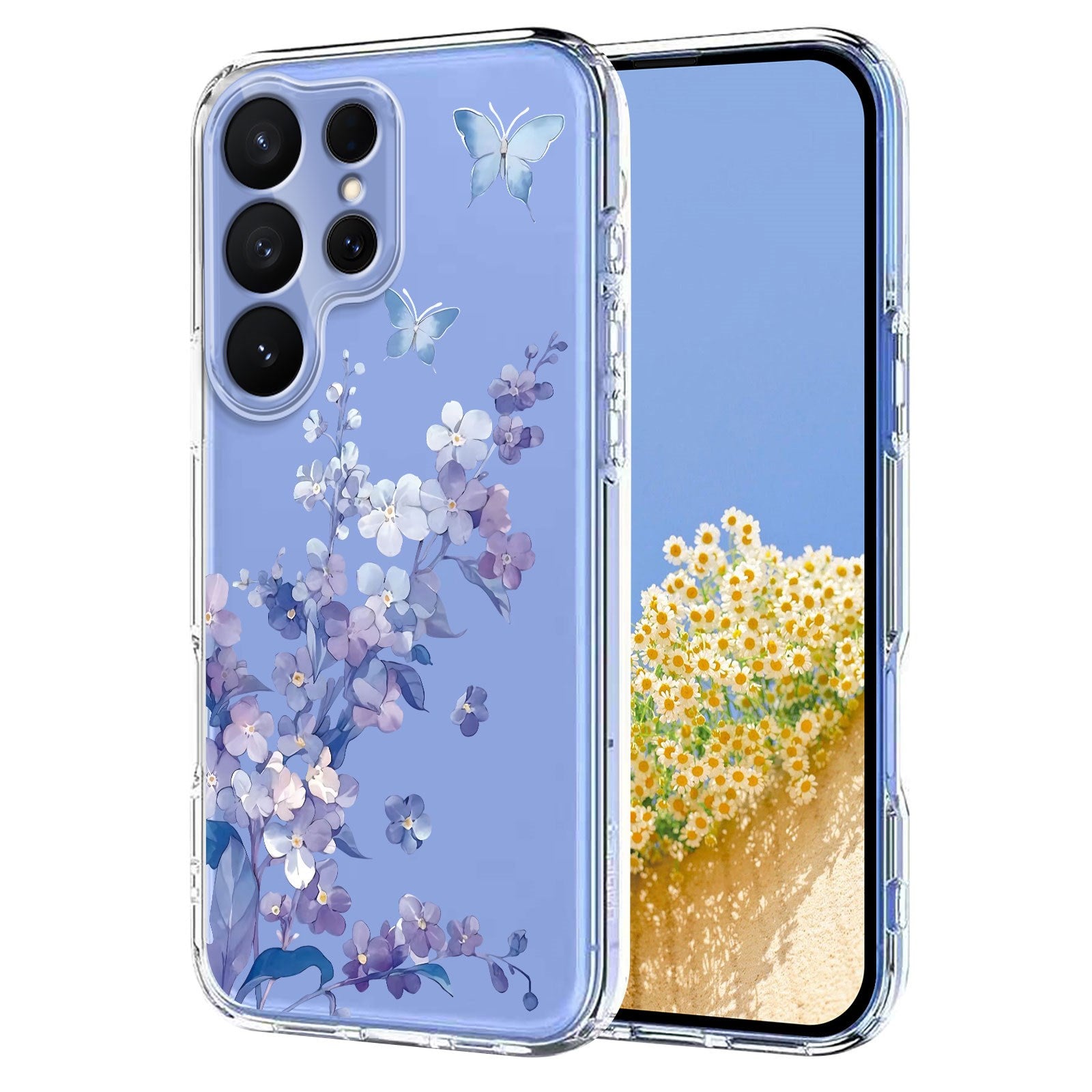 Samsung Galaxy S26 Ultra EIDERWOOD Flexibel Plast Skal m. Mönster - Genomskinlig / Violer