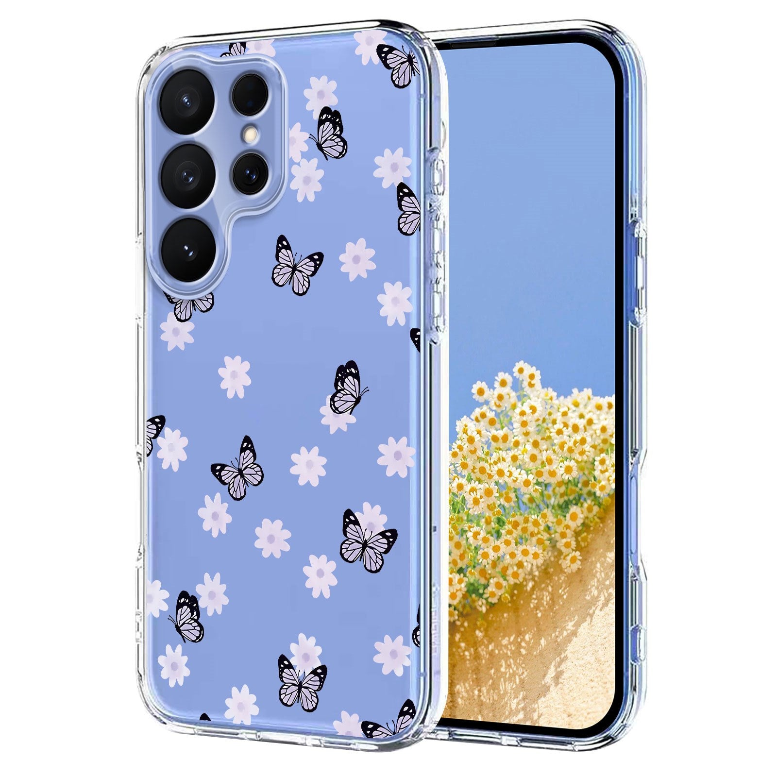 Samsung Galaxy S26 Ultra EIDERWOOD Flexibel Plast Skal m. Mönster - Genomskinlig / Fjärilar